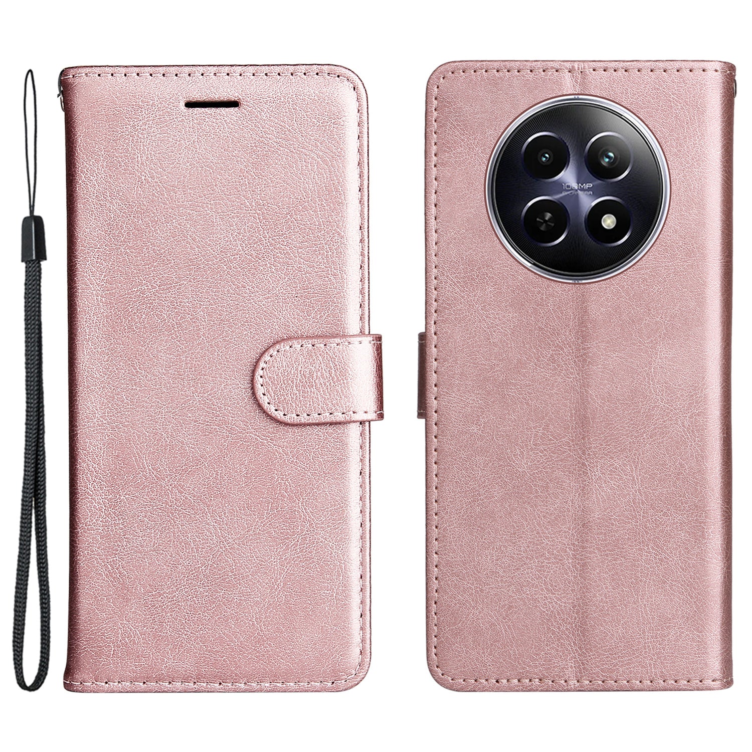 KT Leather Series-2 for Realme 12 Case Adjustable Stand Solid Color Phone Protective Shell KT Leather Series-2 for Realme 12 Case Adjustable Stand Solid Color Phone Protective Shell